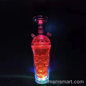 shisha portable hookah cup nga adunay led light